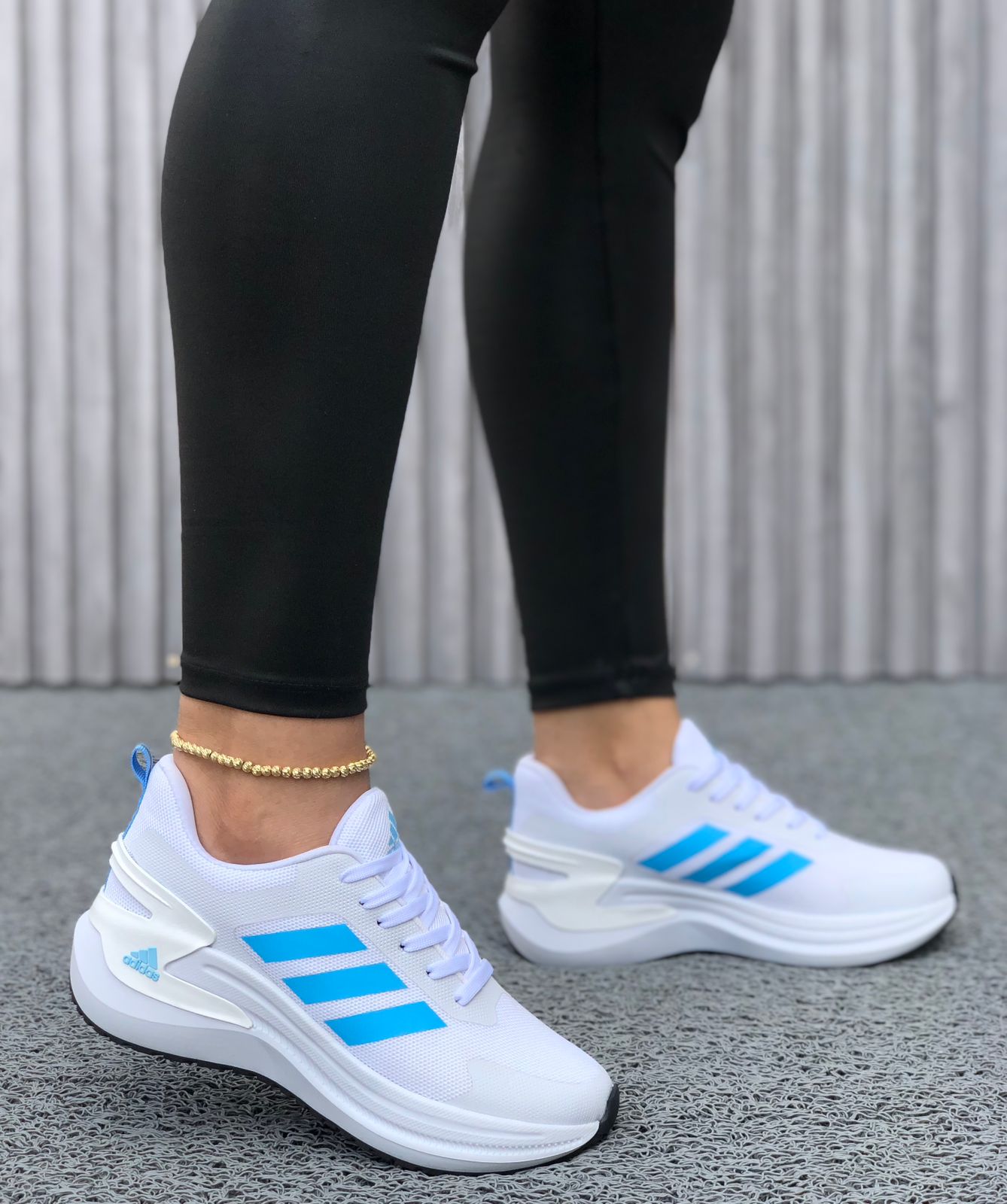 Adidas Para Dama Mk Blanco Azul
